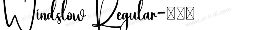 Windslow Regular字体转换